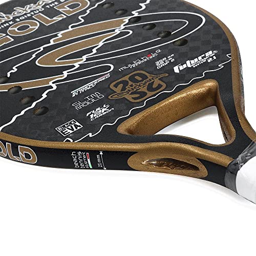 Raquete de Beach Tennis Quicksand Gold Preta e Dourada