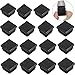 20 pcs Bouchon pour Tuyau Carré 20 * 20mm Embout Tube Carré Noir Bouchon Plastique pour Poteau Carré en Plastique pour Pieds de Meuble/Armoire/Étagère/Chaise (20 * 20mm)