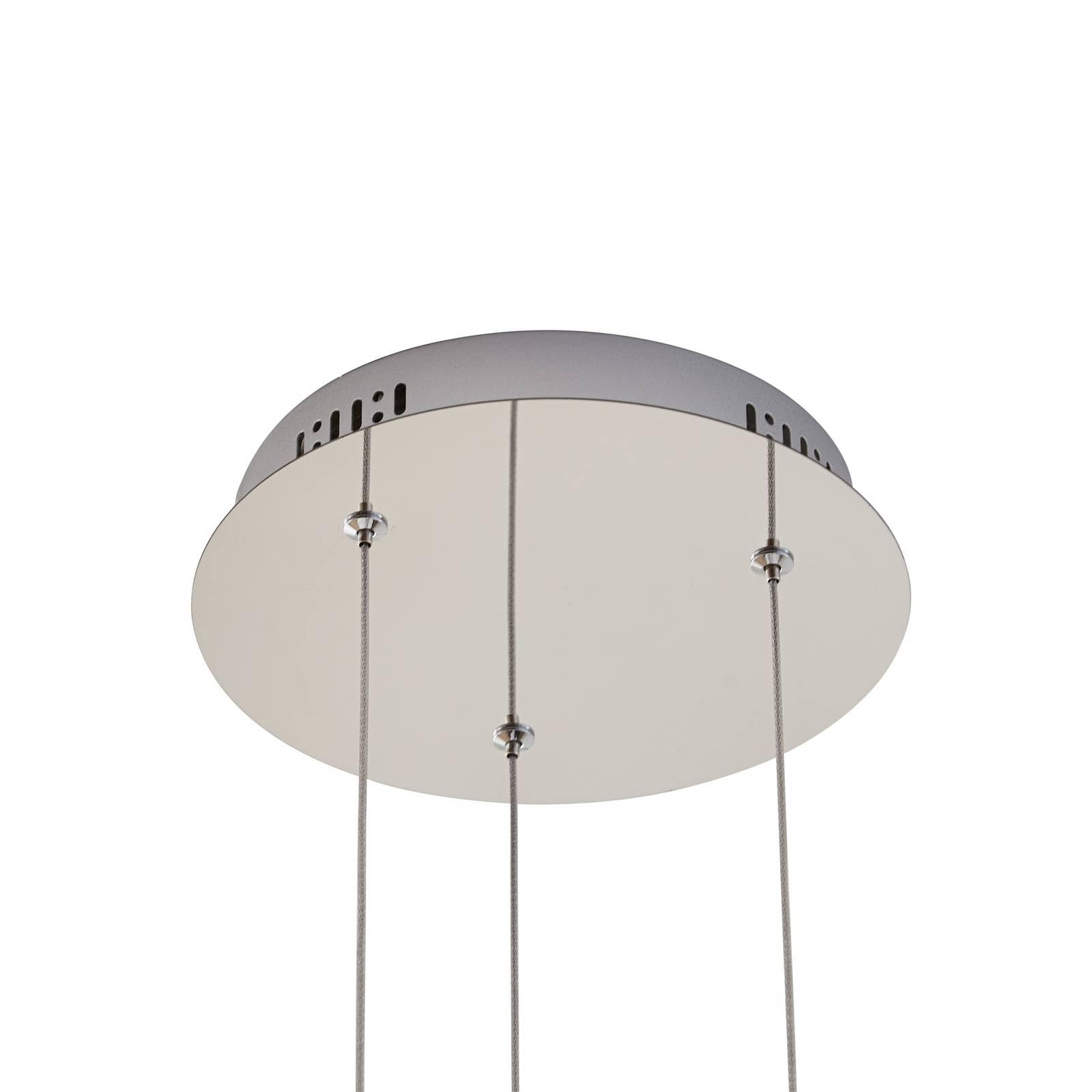 Lucande LED Esstisch Pendelleuchte Glas chrom, Hängeleuchte Esszimmer 15W Hängelampe Wohnzimmer Schlafzimmer Esszimmerlampe Pendellampe