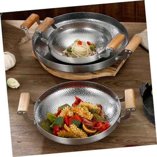 Wok de acero inoxidable SOLUSTRE 1pc para estufa miniatura 6