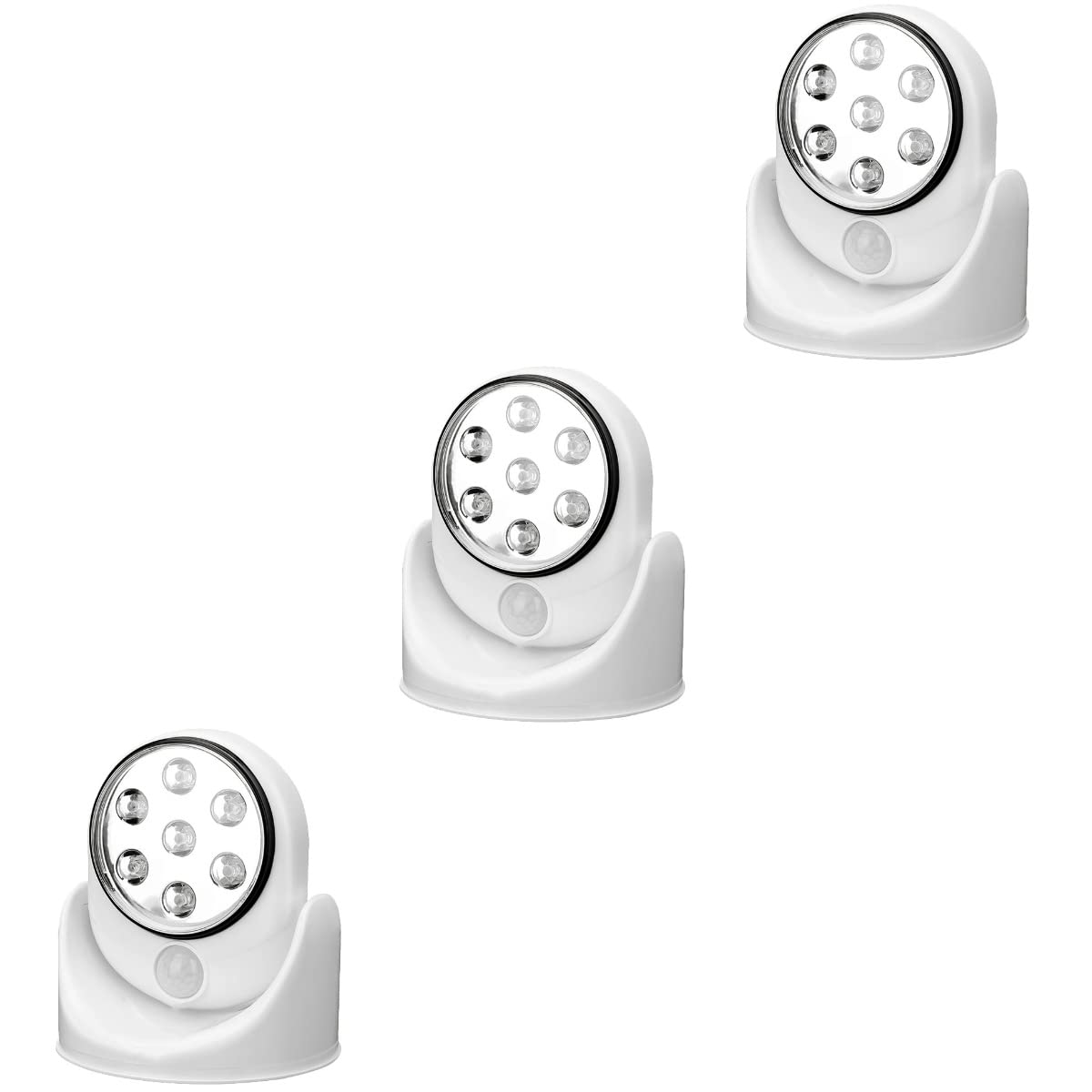 Lampka nocna z ruchem Kinkiety LED 3 szt. Obrót o 180 stopni Światło Led Czujnik ruchu PIR Światło na korytarz Lampa ogrodowa Sypialnia Lampka nocna dla domu Bez baterii Lampka nocna Led/1230