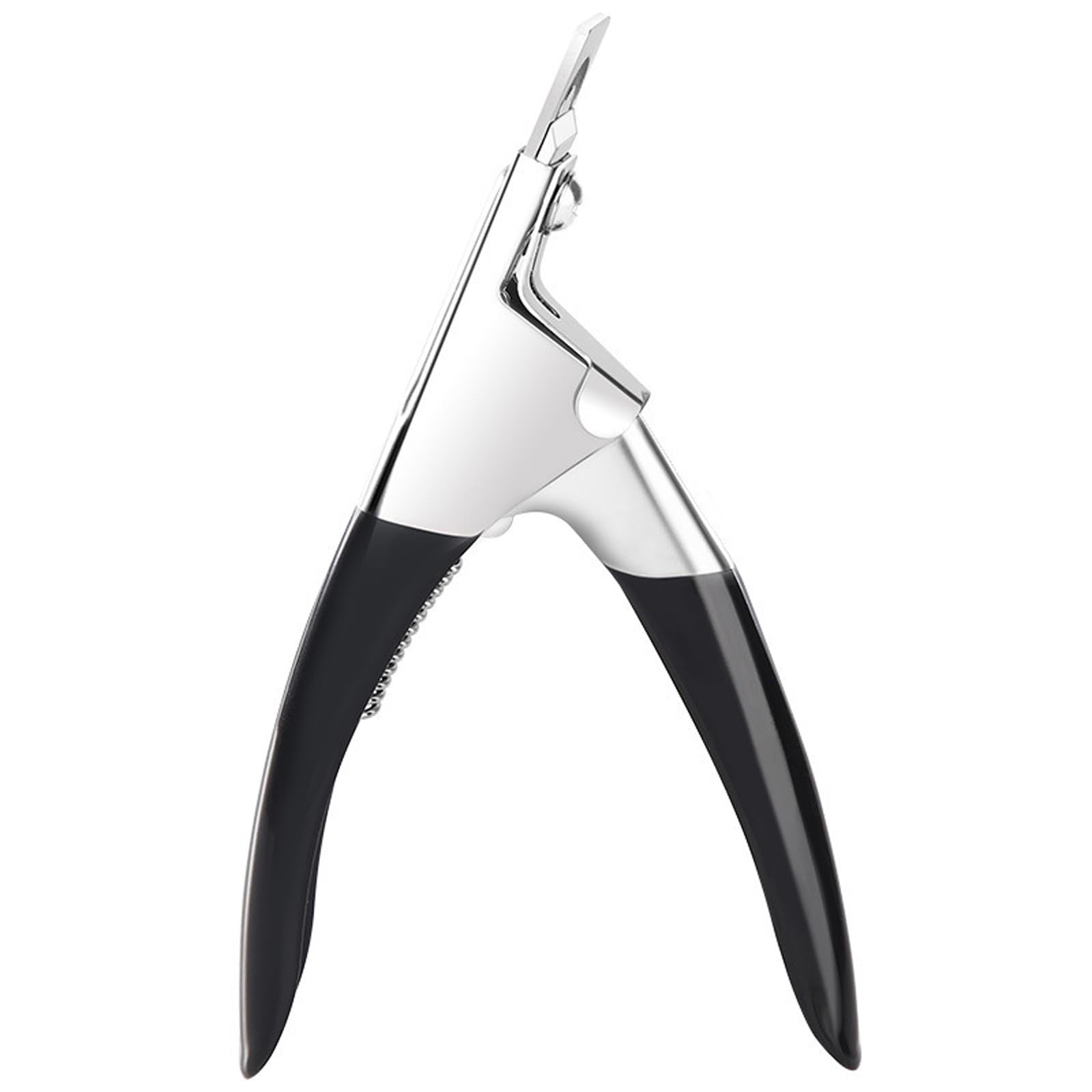 Tagliaunghie per Unghie In Gel Cutter Falso Nail Clipper Acciaio Inox Professionale Finte Tagliaunghie Forma di U Unghie Forbici Tronchese Unghie Finte in Gel UV Artificiale Manicure Trimmer (Nero)