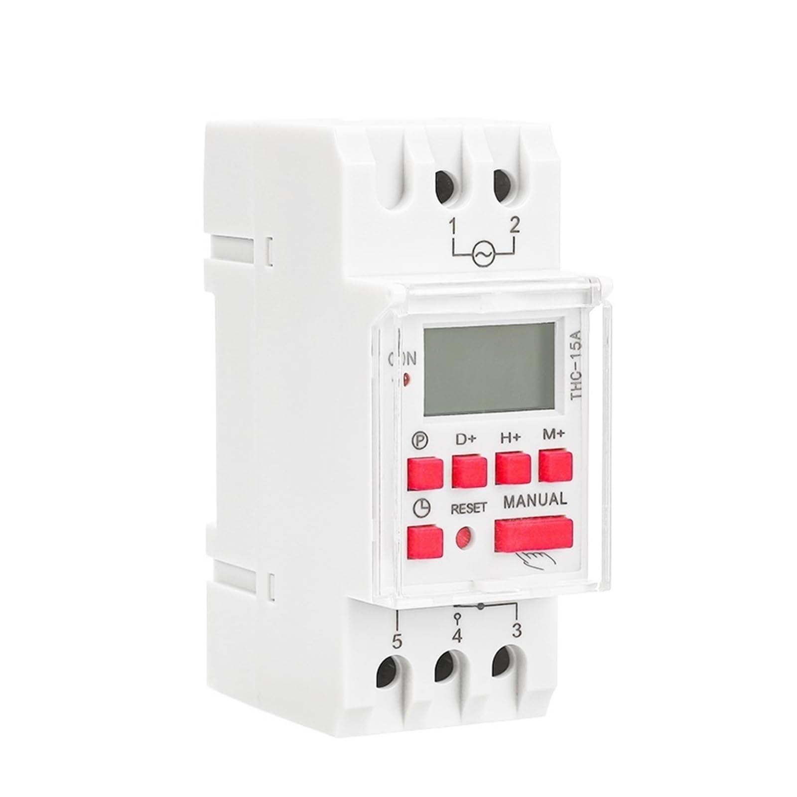 Temporizador Digital de CC con riel DIN, 16 A, 20 A, 30 A, programable semanalmente, con Pantalla L/C/D y D, 12 V, 24 V, 110 V y 220 V(AC110V-16A)