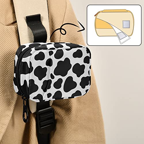 Image of Cow Print Pill Case, Weekly Portable Pill Bag Container 7 Days Pill Box Organizer Vitamin Supplement Holder with Zipper for Travel Family Business