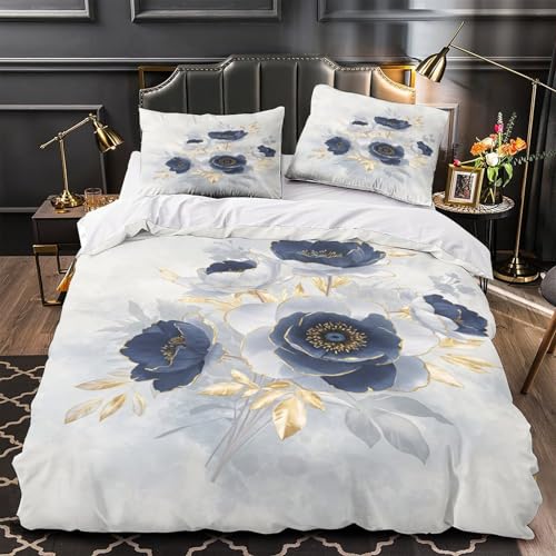 Drap de couette microfibre style moderne élégant 3D imprimé 135x200cm