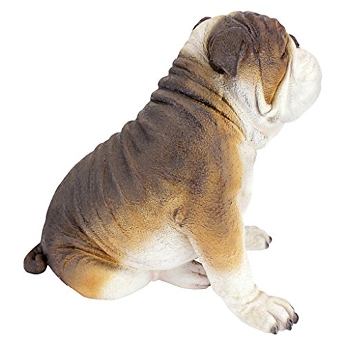 Design Toscano Buster die Bulldogge Britische Gartenstatue, Polyresin, vollfarbe, 40.5x35.5x35.5 cm