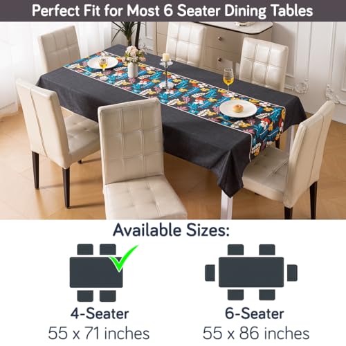 Image of HOKIPO Modern Grace Table Cloth for 4 Seater, 55x71 in, Spring Aura