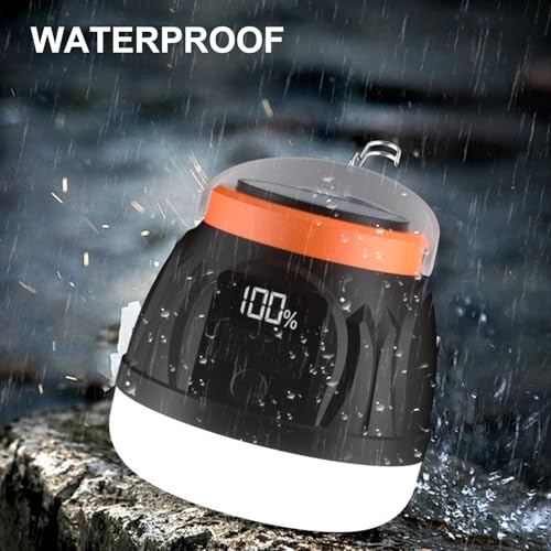 Veilleuse de camping portable anti-panne noire à 3 modes pour jardin - 3