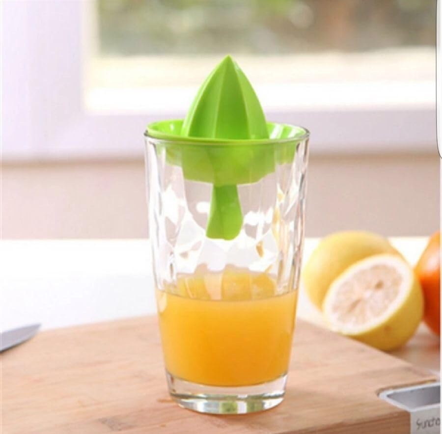 Arsimo 2'si 1 Arada Pratik Narenciye Sıkacağı, Hunili Limon Portakal Sıkma Aparatı, Yeşil ve Sarı