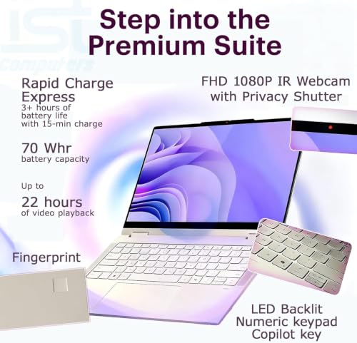 Image of Lenovo Yoga 7 2-in-1 Business Laptop (16 inch FHD+ Touchscreen, AMD Ryzen AI 5 340 (> Intel Ultra 7 165U), 16GB DDR5, 1TB SSD) Copilot+ PC, Backlit, Fingerprint, 1080p IR Webcam, Pen, Wi-Fi 7, Win 11 Home