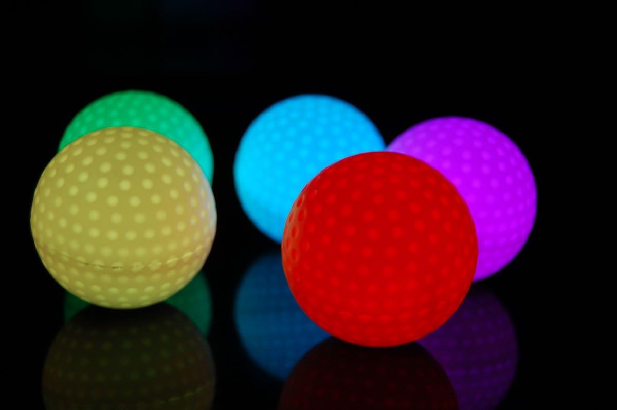 Set of 4 Litecubes RAINBOW Light up LED Golf Balls