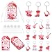 Festiblast Two Dozen Roses Party Decorations 72Pcs Cowgirl Party Favors Red Floral Western Disco Cowgirl Keychain Thank You Tags Organza Bags Kit for Birthday Bachelorette Party Supplies