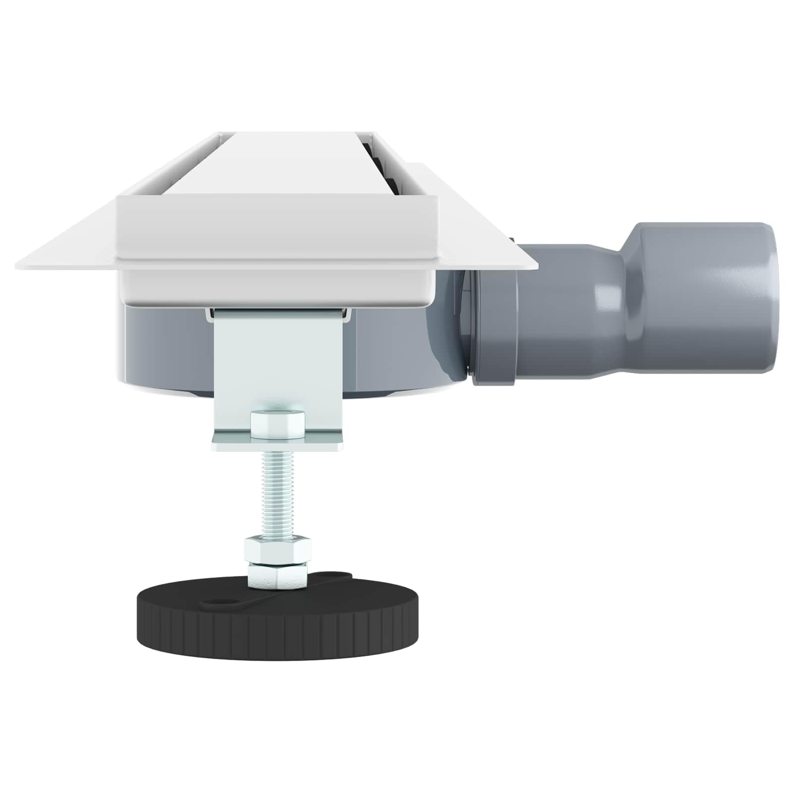 Duschablauf 2 in 1 mit 360 Grad Siphon, Silber, 80 cm Edelstahl 304, höhenverstellbar 0 bis 30 mm, fliesenfähig für Dusche, Bad und Innenbereich