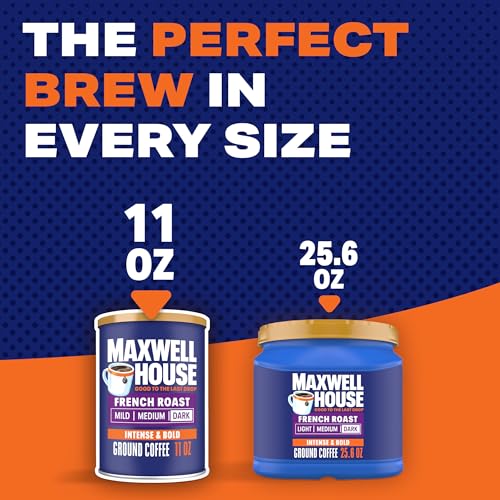 Image of Maxwell House French Blend Ground Coffee, Bold Roast, 11 Ounce Canister