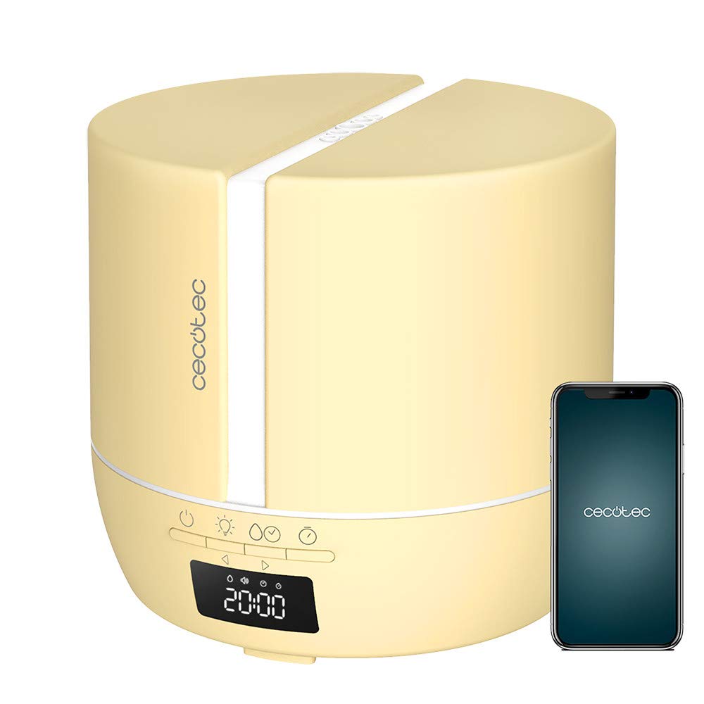 Cecotec Duftdiffusor PureAroma 550 Connected SunLight. Kapazität 500ml, LED-Display, Lautsprecher, Bluetooth-Steuerung, App, 12-Stunden-Timer, 3 Betriebsmodi, 30m2 Abdeckung