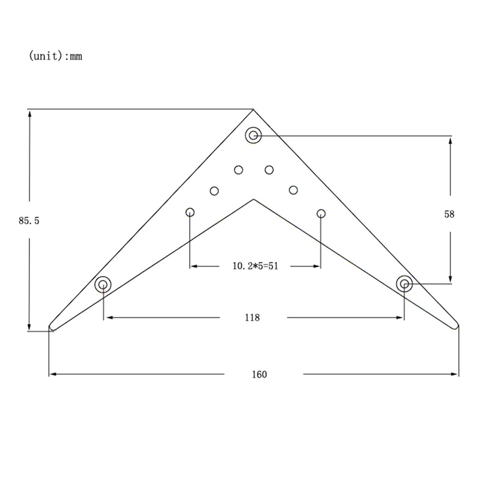 Professional V Style Guitar Tailpiece Replacement,Portable Musical 6 strings,flying Style Guitar Bridge Tailpiece for Guitar Replacement, Argent