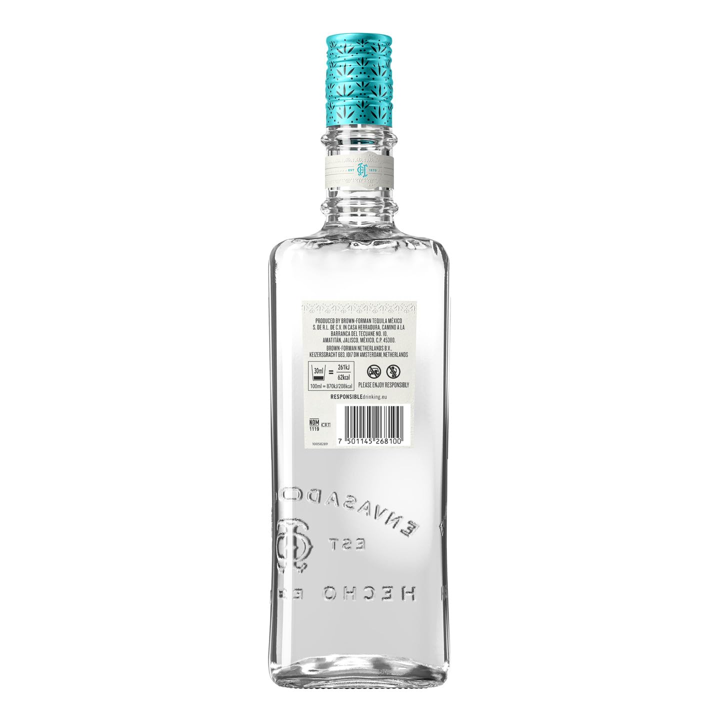 El Jimador Blanco Tequila - Premium Tequila - Geschenkempfehlung - kristllaklar mit fruchtigen Zitrusnoten und einem Hauch von Gewürzen - 0.7L/38% Vol.