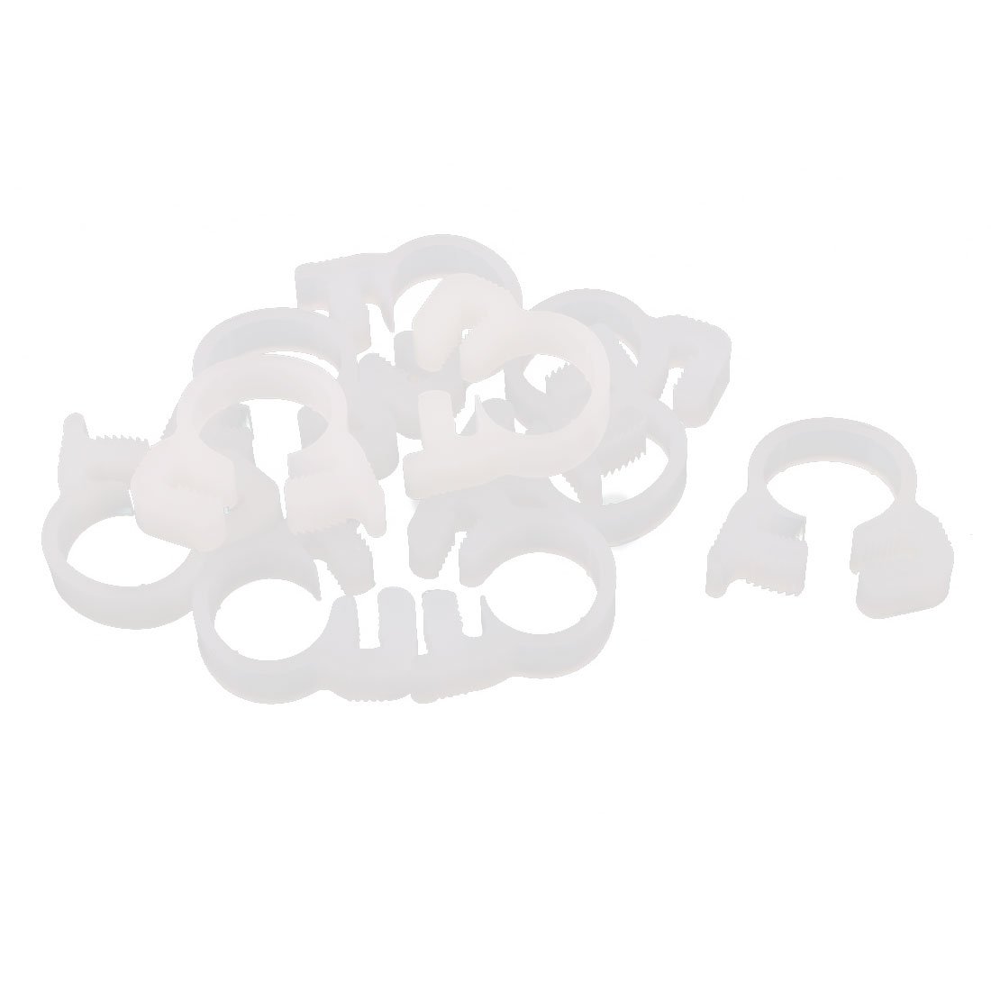Aexit 10 Pcs Wiring & Connecting 10-10.5mm Range Plastic Adjustable Band Hose Pipe Heat-Shrink Tubing Fastener Clamp