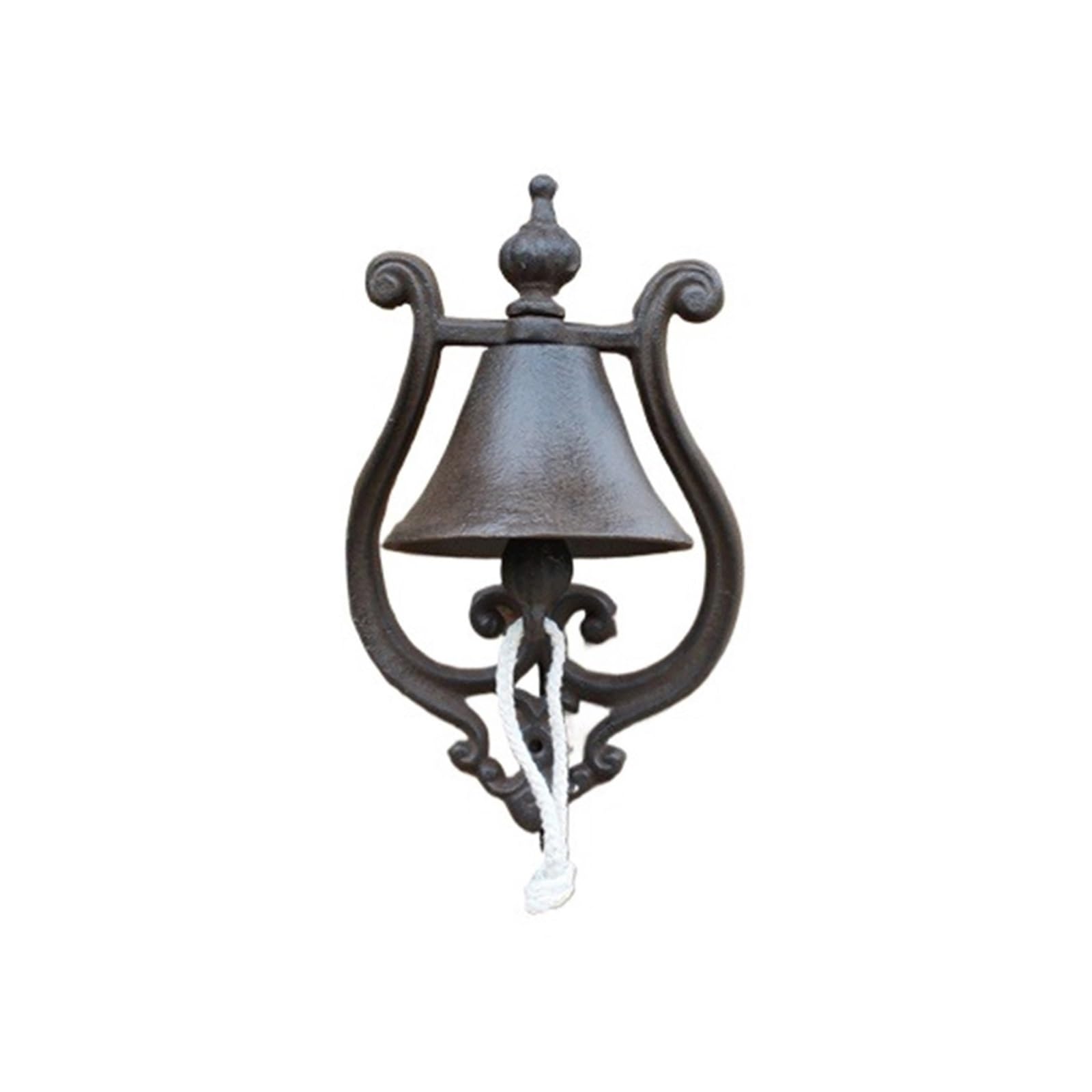 Ruwlfe One Color Cast Iron Hand Cranking Wall Bell For Home, Door, Bar
