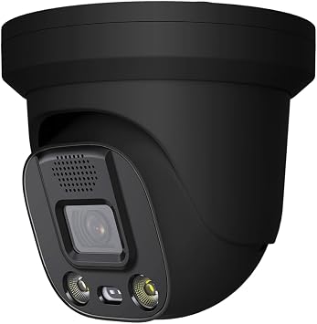 8MP PoE IP Camera, Turret Security IP Camera Outdoor Indoor, Smart Analytics, Smart Color NightVision, 2.8mm Wide Angle Lens, Built-in Mic, IP66 Waterproof, NDAA Complaint Black