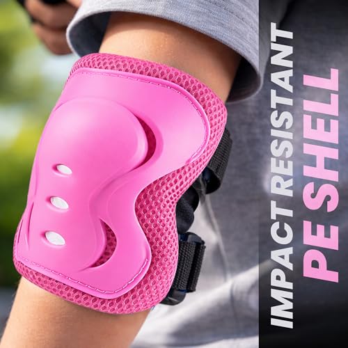 Image of JASPO Neo Kids Protective Gear Set | SX-4 | Knee Pads, Elbow Pads & Wrist Guards for Skating, Cycling & Skateboarding (Medium Size)