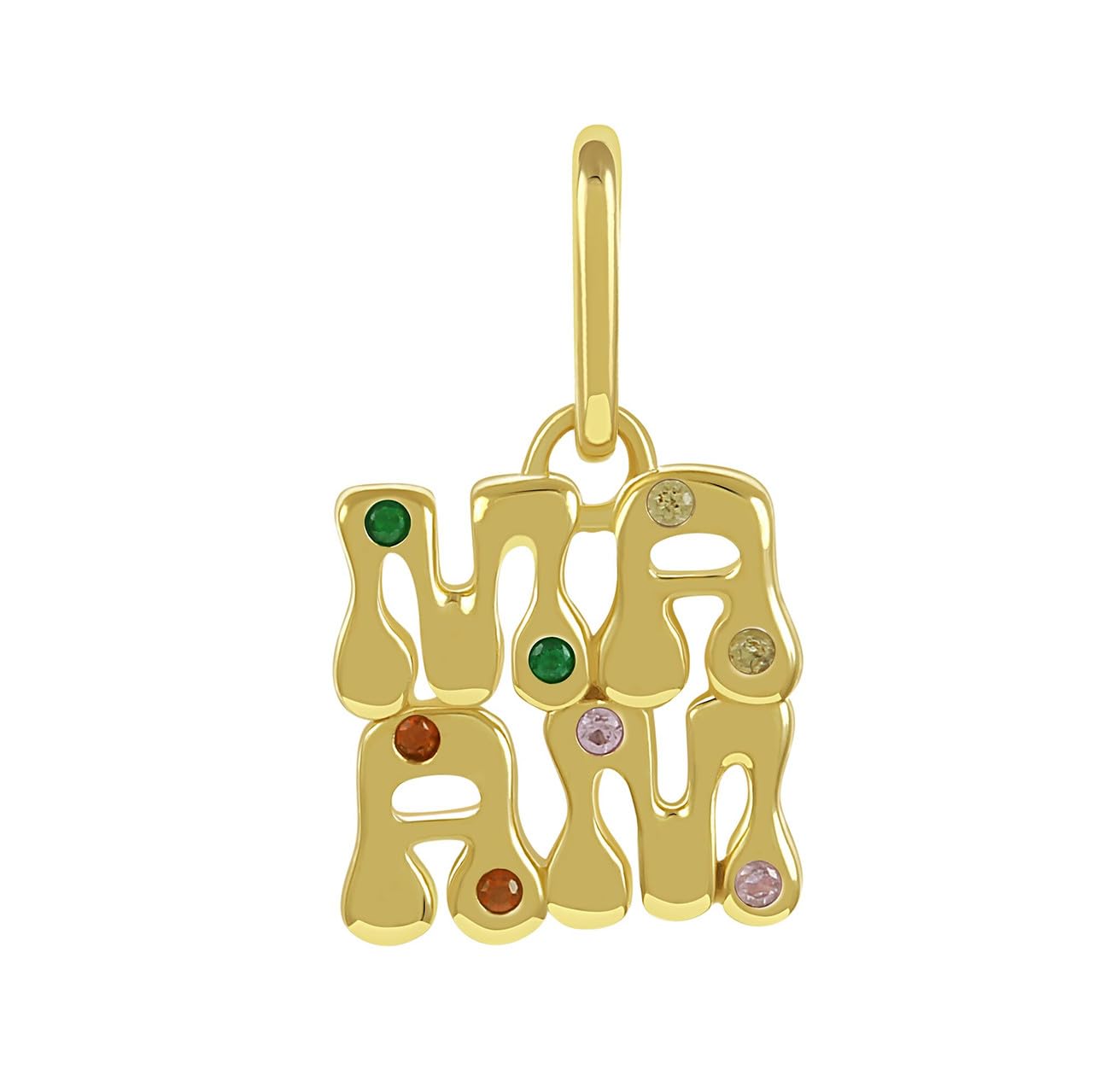 nishani Studio 925 Sterling Silver Mama Charm Pendant | 14K Gold Plated with Premium Cubic Zirconia | Bracelet Charm Jewellery Gift for her & Women | Anti-Tarnish Long Lasting Shine-picture-19