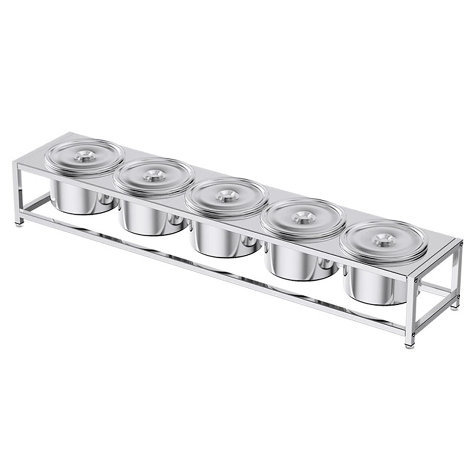Juego de especieros de Acero Inoxidable, estantes para condimentos comerciales para despensas de Cocina y buffets, Organizador de recipientes para Alimentos de encimera para condimentos, Sal