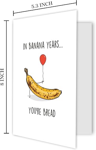 Miniatura 2 de Divertidas tarjetas de cumpleaños de pan de plátano, regalos de feliz cumpleaños para hombres y mujeres, mejor amigo, tarjeta de felicitación de pan