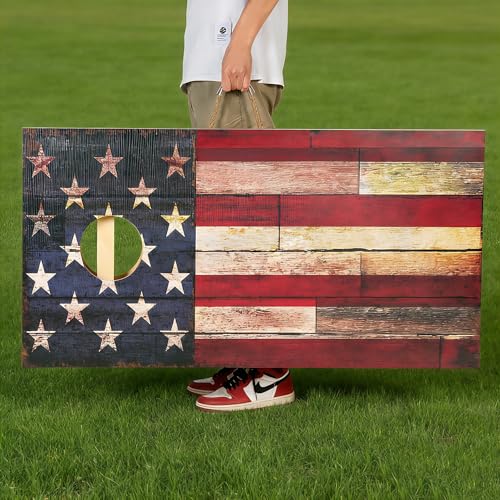 Image of Sportdo 4x2 ft Solid Wood Cornhole Set with 8 Bean Bags, Regulation Size Cornhole Board Set for Adults, Cornhole Game Set for Tailgate Backyard Toss Games Indoor&Outdoor Activities