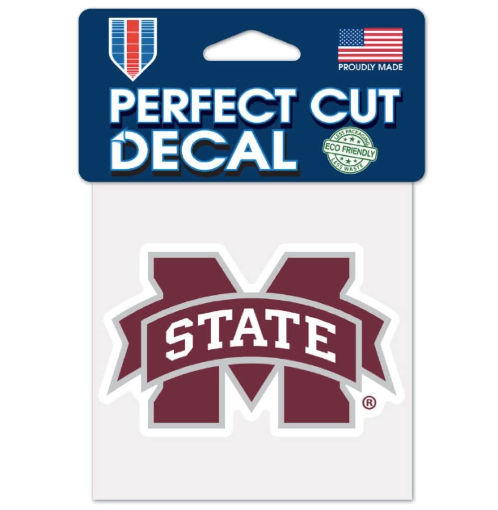 Autocollant Mississippi State Bulldogs parfait pour voiture et gourde 10x10 cm