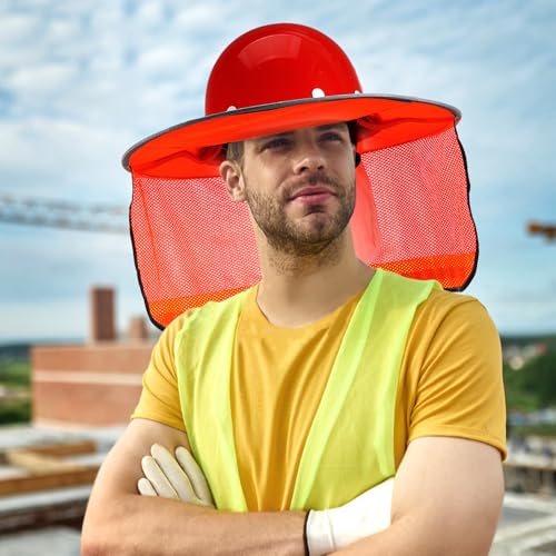 Zerodeko Visera de ala Completa para Casco de Construcción Naranja, 2 Piezas 6