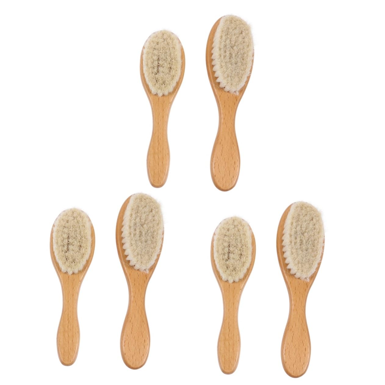 Beavorty 6 Pz spazzola per di lana spazzola da tascabile barba di lana strumento di depilazione spazzola per lo styling della barba pulito spazzola per la pulizia