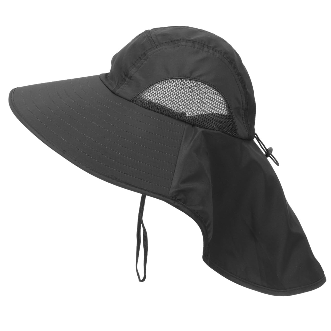 Toyvian Sombrero para el Sol Solar Ancho pequeño Sombrero de Pescador de Malla Transpirable Sombrero de Playa de Senderismo de Pesca Sombrero de Pesca de ala Ancha poliéster Negro