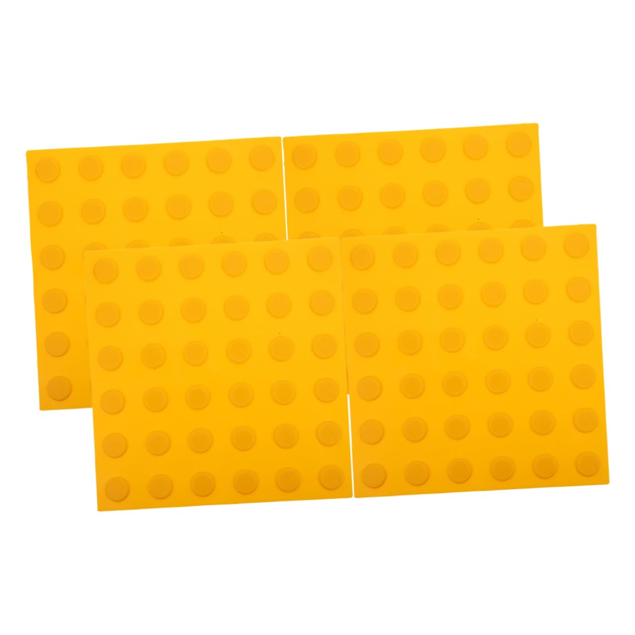 Cabilock 4pcs Tactile Paving Tiles Blind Board Stickers for Sidewalk Garden Walkway Warning Guide Indicator Non-Slip Surface Raised Dots for Visually Impaired PVC Rubber Material