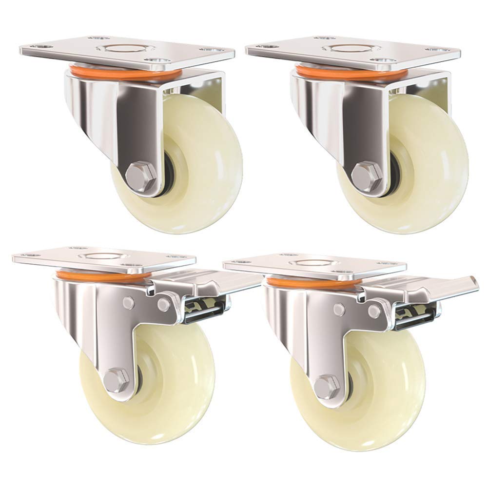 Roulettes robustes de 5 pouces pivotantes avec frein de 125 mm en nylon pour établi