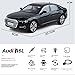 Haochi 1:24 Officially Licensed Audi A6L Alloy Diecast Model Car - Opening Doors, Lights & Sounds with Horn, Pull Back Action, Shock Absorption, Steering & Foldable Side Mirrors (Golden)