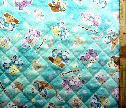 Amazon 40cm単位で販売 ｑ キャラクター キルティング 生地 シナモロール ブルー グリーン 柄番号４２ サンリオ キルト キルト生地 手芸 生地 キャラクター 布 ピロル 布 生地 通販