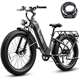 Jasion Thunder Electric Bike for Adults,1800W Peak Fat Tire E Bikes,26''x 4'',80...
