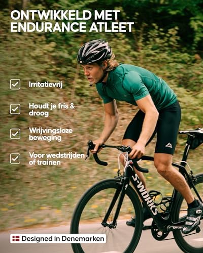DANISH ENDURANCE Fietsshirt Heren, Lange Mouw, voor Mannen, Ademend, Volledige Ritssluiting, met Achterzakken Marineblauw L