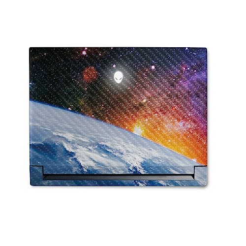 Image of MightySkins Carbon Fiber Skin Compatible With Alienware M18 R1 (2023) Full Wrap Kit - Global Sunrise | Protective Durable Textured Carbon Fiber Finish | Easy To Apply & Change Styles | Made in the USA