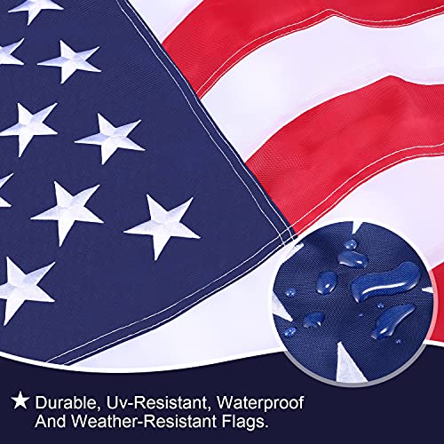 American Flag 3X5 Outdoor Heavy Duty - American Flag Nylon Us Flags 3X5 Outdoor,Embroidered Stars And Sewn Stripes American Flags Outside Hanging Weatherproof Standard American Flag #TOP3