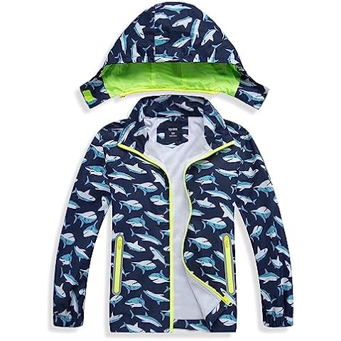 IjnUhb Boys Waterproof Lightweight Rain Jacket Cover