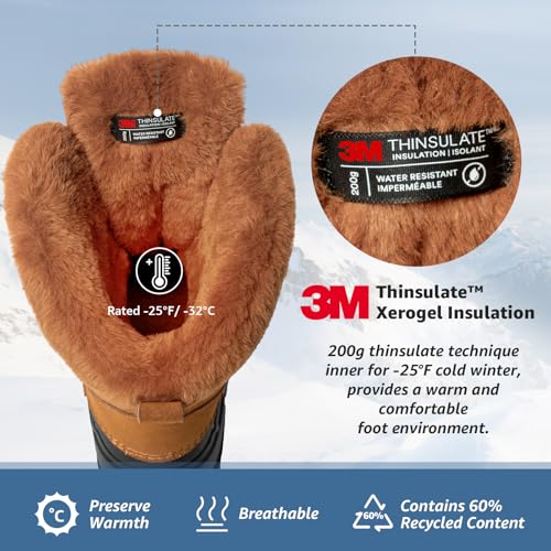 Kelway Men's Winter Boots Snow Boots Waterproof Insulated Winter Shoes for Outdoor Use3