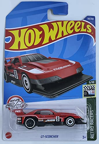 Hot Wheels GT-Scorcher - Red Diecast Car, 1:64 Scale, 4
