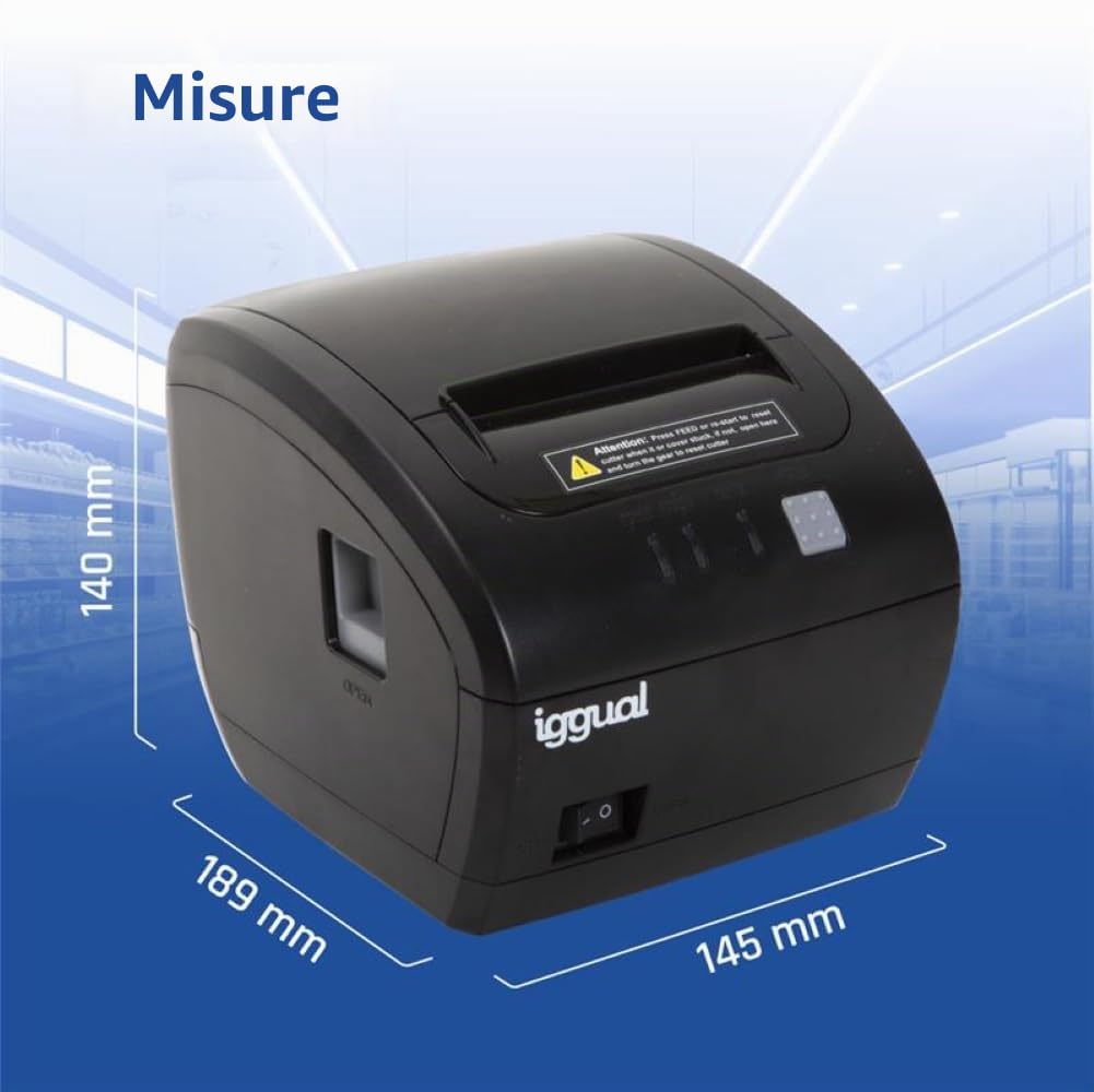 iggual TP EASY 80 WiFi Stampante termica per biglietti da 80 mm Larghezza 230 mm/s Monocromatico