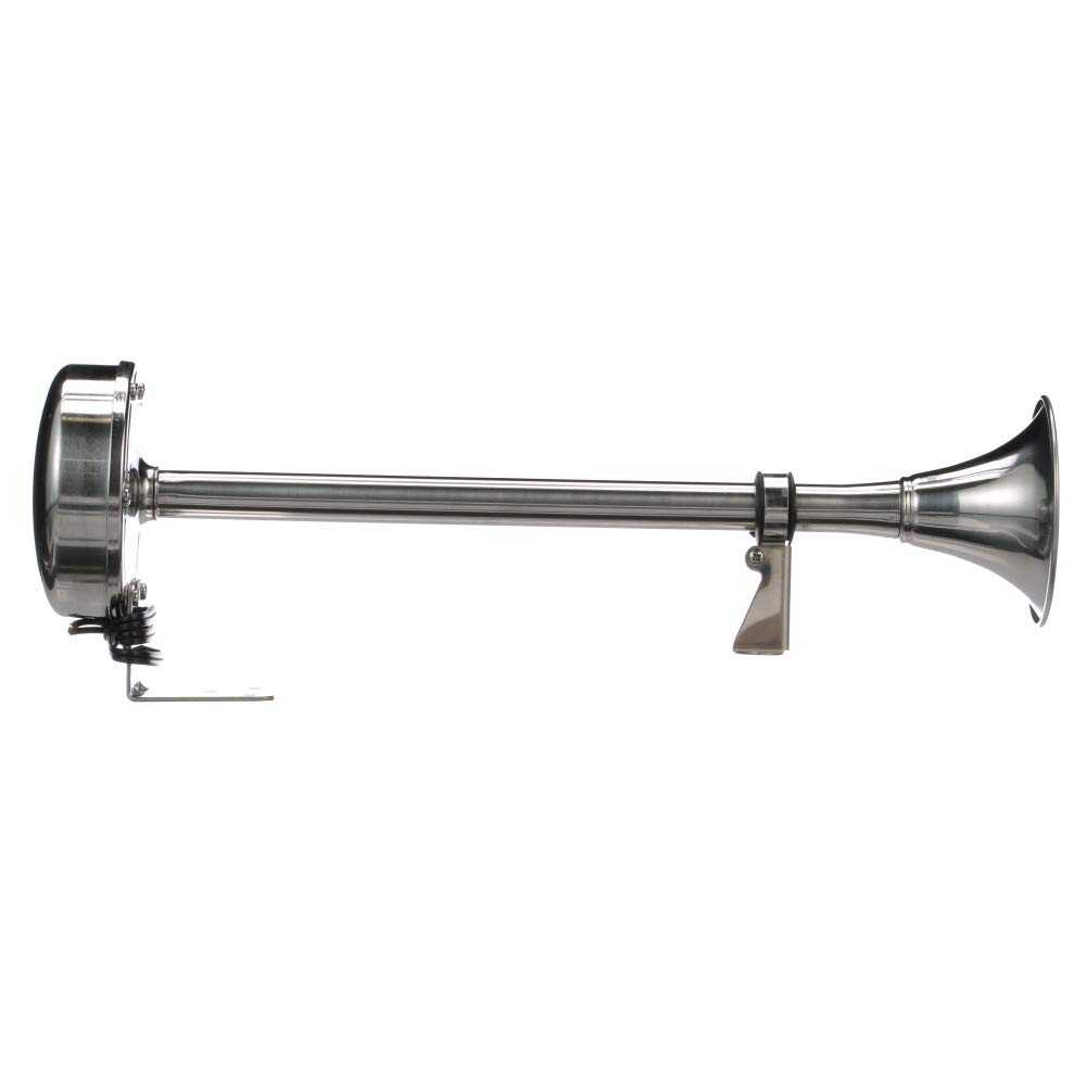 Seachoice New Boat Horn Single Trumpet Stainless 12V Marine 16-3/4 In.