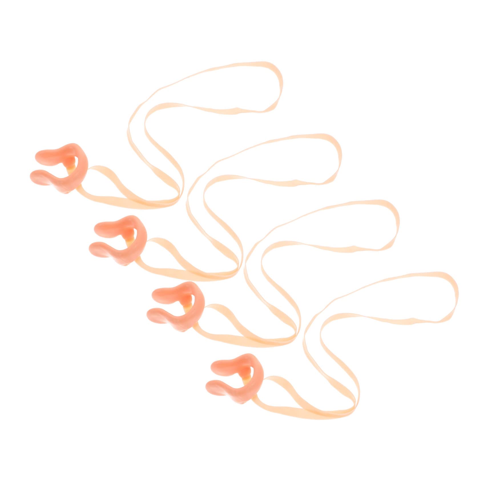 Toddmomy Swimming Nose Clip for Kids Adults 4 Pack Silicone Nose Clips with Elastic Straps for Diving and Pool Protection