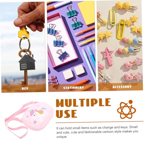 Unicorn Plush Crossbody Bag for Girls Cute Soft Shoulder Bag Adjustable Strap for Little Girls for Everyday Use and Coin Storage2