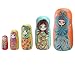 TOYANDONA 5 Piezas Babushka Muñeca Rusa Matryoshka Muñeca de Juguete Muñeca de Anidación Creativa Muñeca Rusa Muñeca de Anidación de Juguete para Niños
