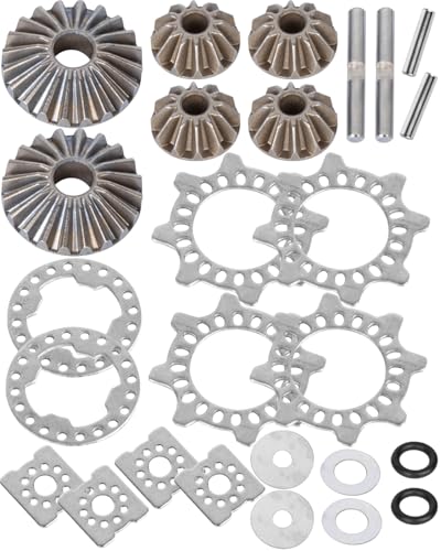 RCarmubWow RC Steel Differential Gear Set Upgrades Part for 1/8 Kraton/Outcast/Notorious/Talion 6S BLX EXB,1/7 Mojave 6S BLX EXB,BigRock/Fireteam 6S BLX,Replace ARA310985,ARA310984